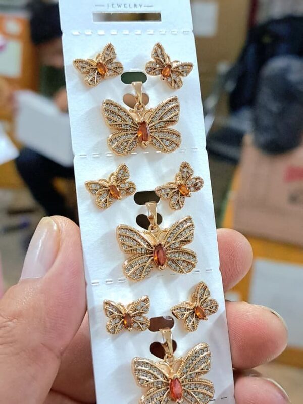 set mariposa xuping jewerly rose