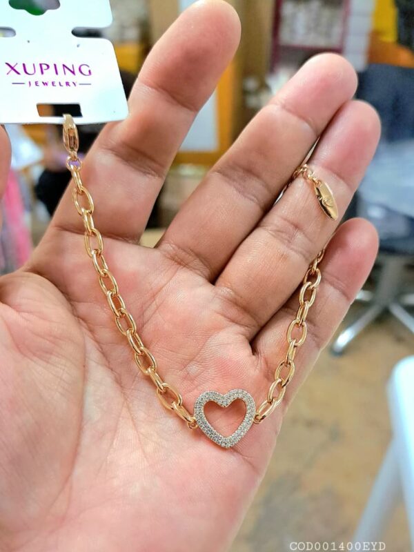 pulsera corazon xuping jewerly rose