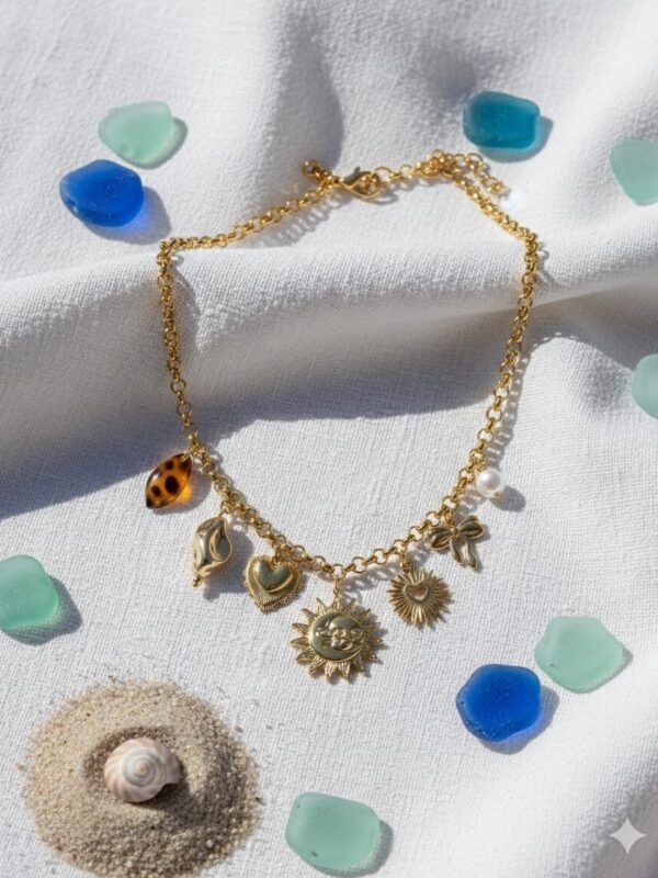 collar marino acero dorado