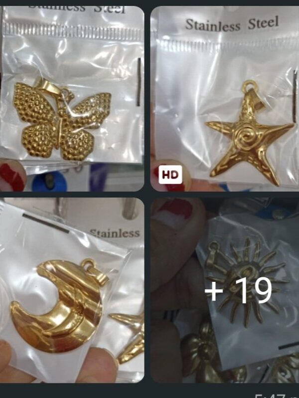 dijes chunky oferta , pide stock al WhatsApp . acero dorado