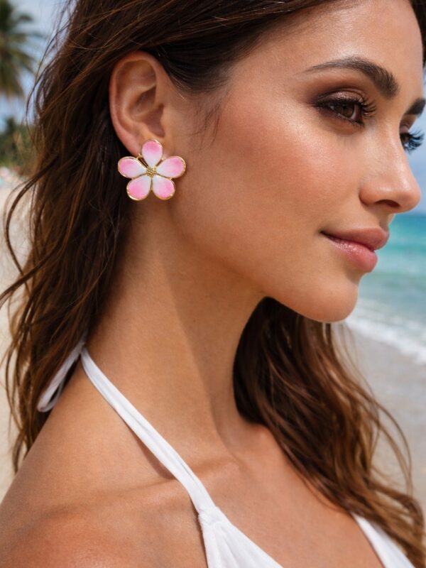 aretes flores dorado xuping jewerly