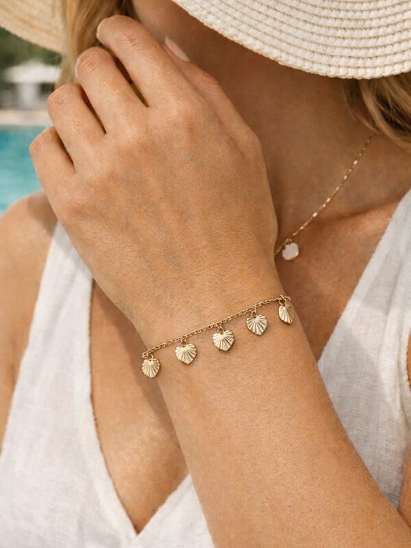 pulsera corazones xuping jewerly rose