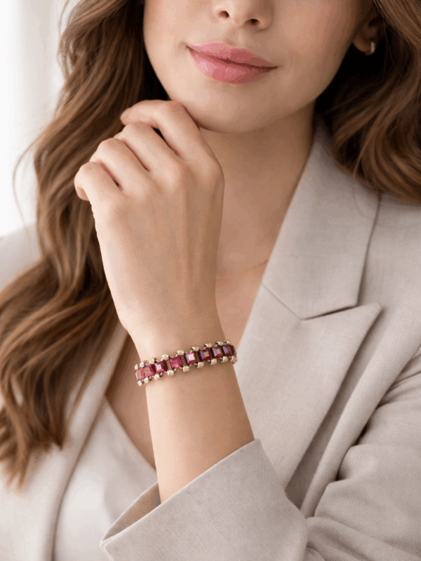 pulsera roja tornasol elástica xuping TTM dorado