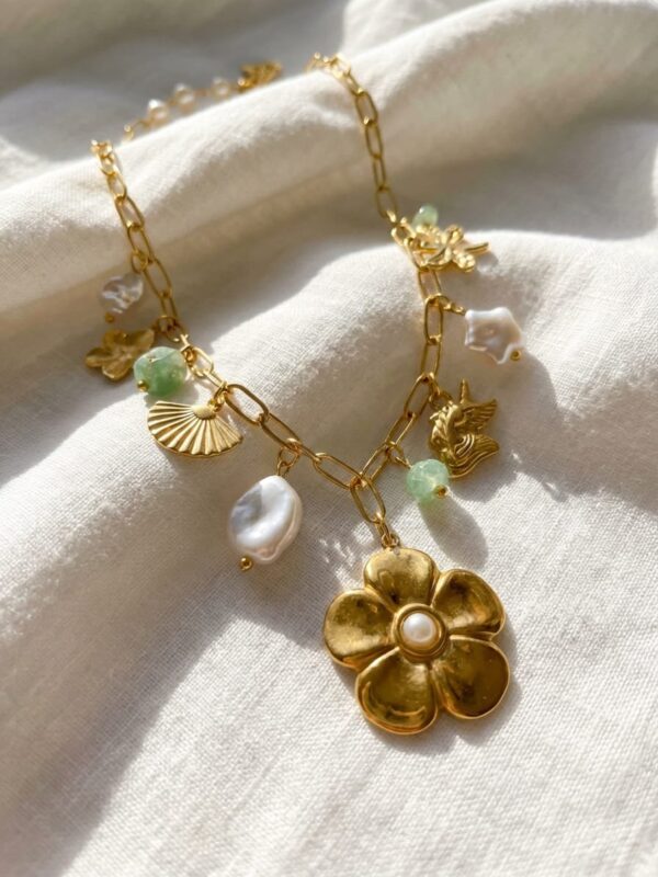 collar marino acero dorado