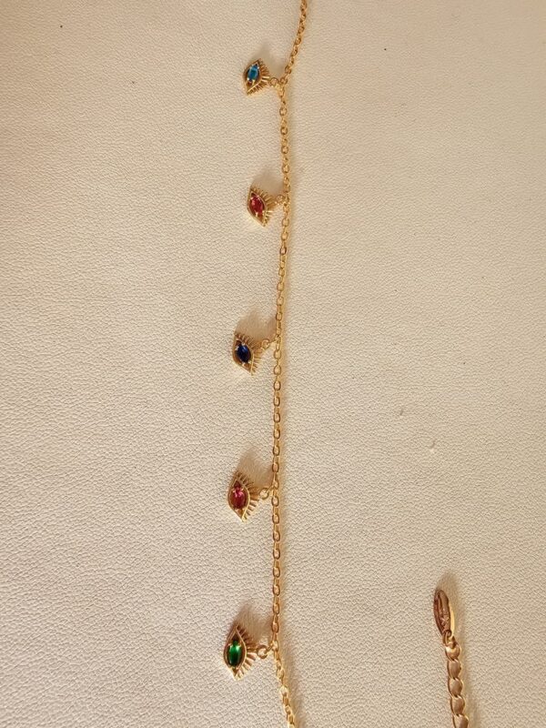 tobillera ojos colores xuping jewerly rose