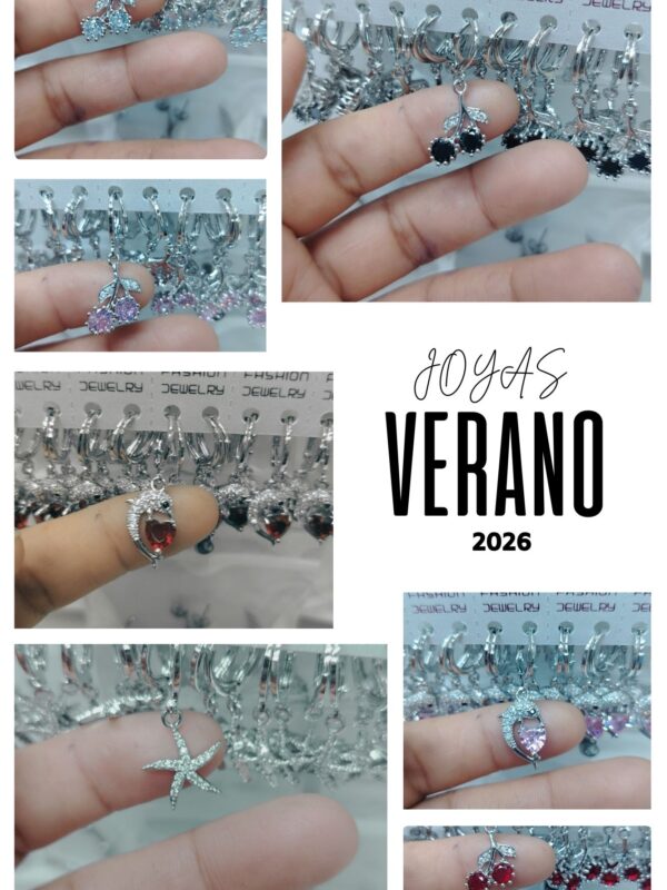 Aretes acero plata ciscon colgante