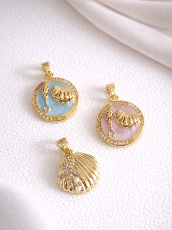 2026/02/1002119710.jpg Dije Marinos 🐙🐚⭐🌸🌴 para collar dorado acero