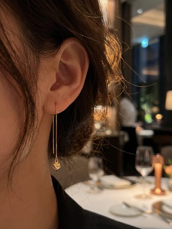 Arete pasador corazon Xuping Jewerly rose