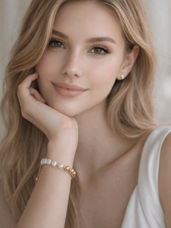 pulsera billas perlas xuping jewerly rose