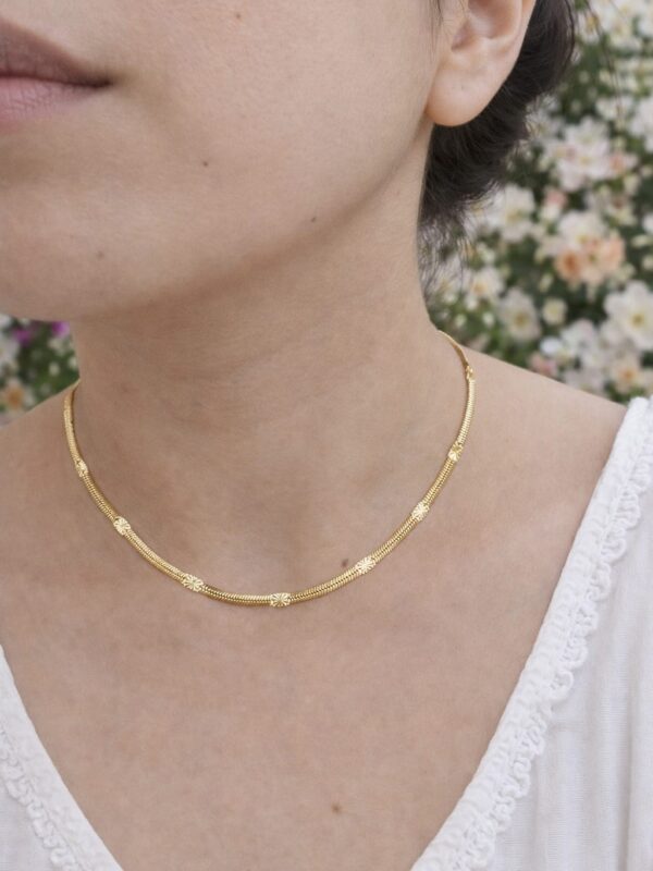 ca2f0dc4-323b-4805-9d3f-ac0f202d082d cadena serpienta plana,sol 45cm xuping jewerly rose