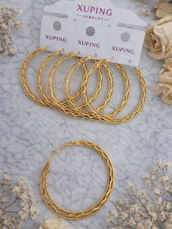 arete 50mm entorchado xuping jewerly rose