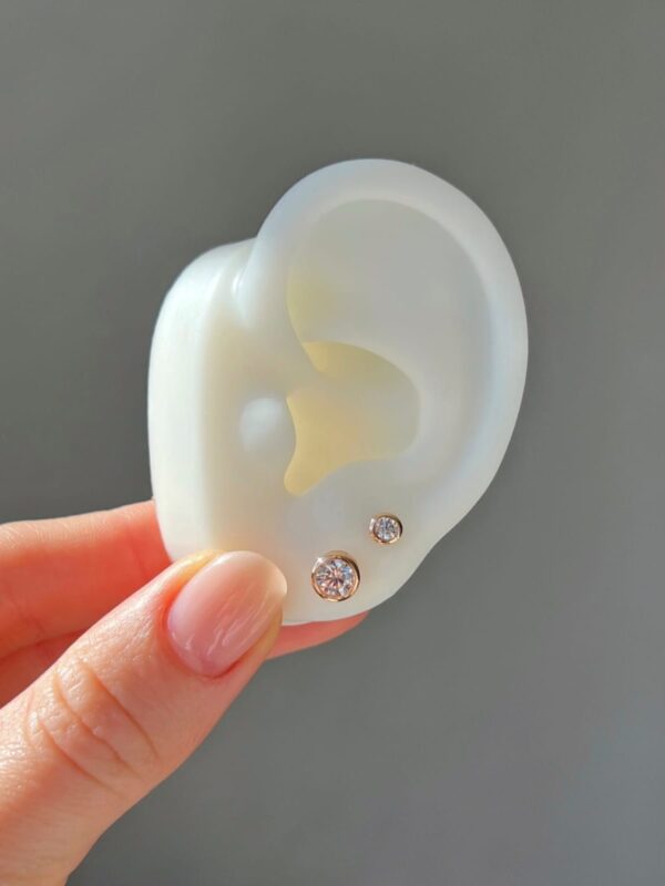 aretes x2 punto luz xuping jewerly rose