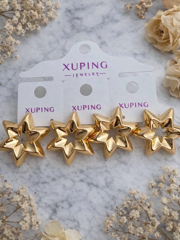 arete estrella bombita xuping jewerly rose