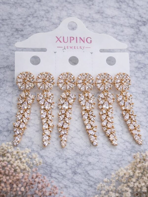 arete largo xuping jewerly rose