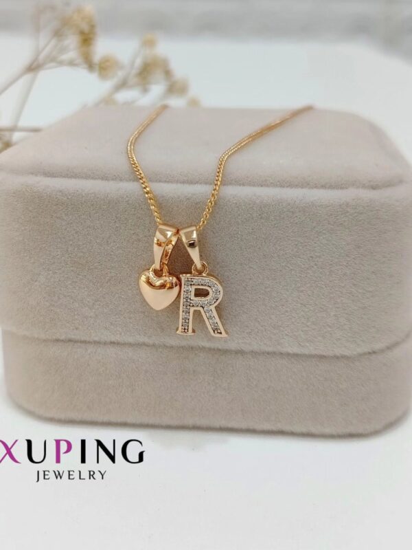 collar inicial+corazon (todas las letras) xuping jewerly rose