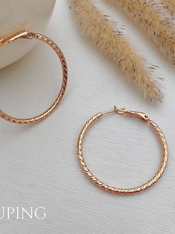 Aro estorchado básico arete xuping jewerly rose 20,25,35mm