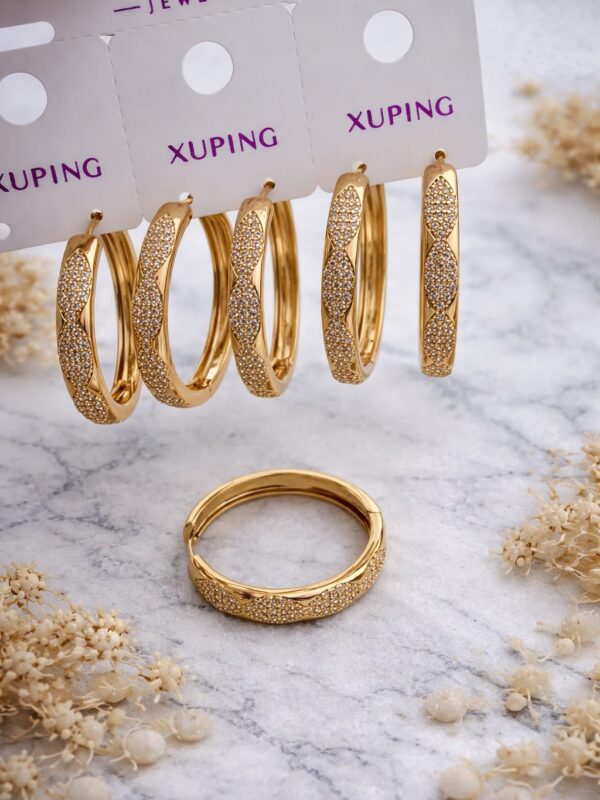 Arete circon 30mm xuping jewerly rose