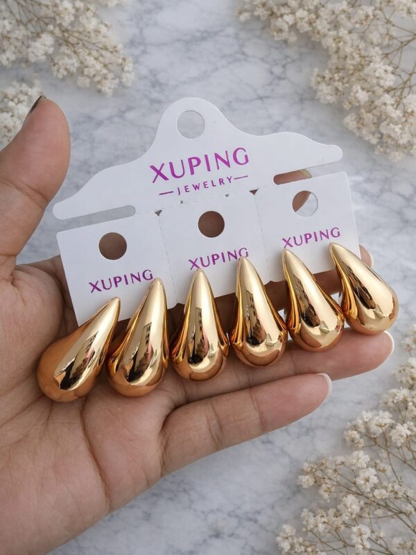 arete gota bombita xuping jewerly rose