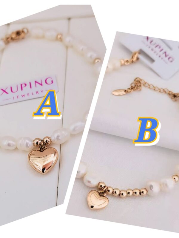 68ec6add-2cde-448e-aaf9-38fc7376d12a pulsera perlas de río naturales+ dije xuping jewerly rose