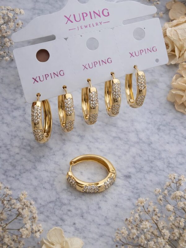 Arete circon 20mm xuping jewerly rose