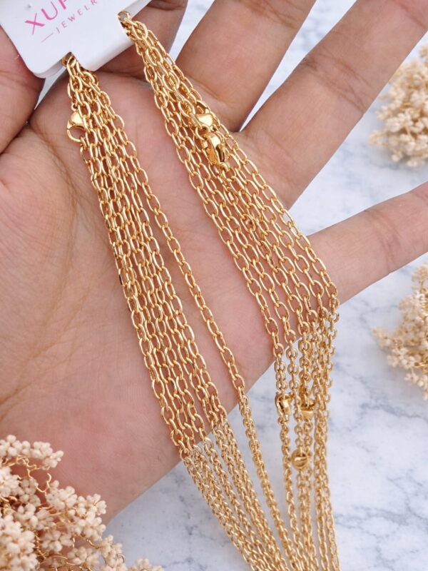 cadena eslabon 45cm xuping jewerly rose