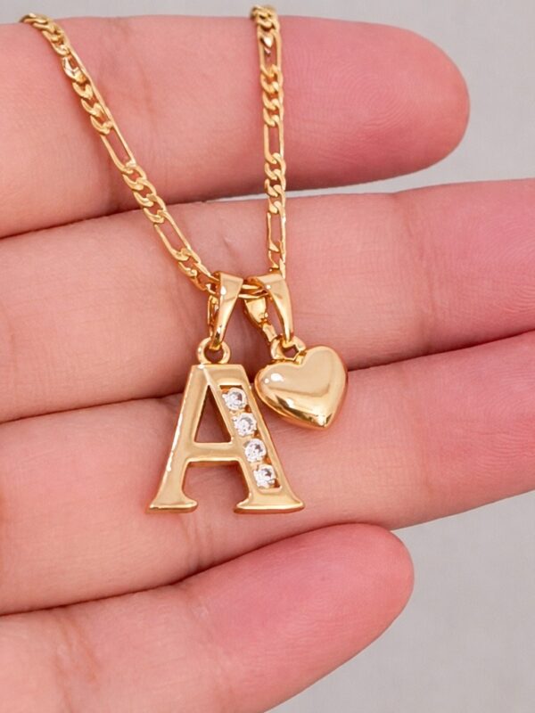 collar inicial+corazon , cartier 50 xuping jewerly rose