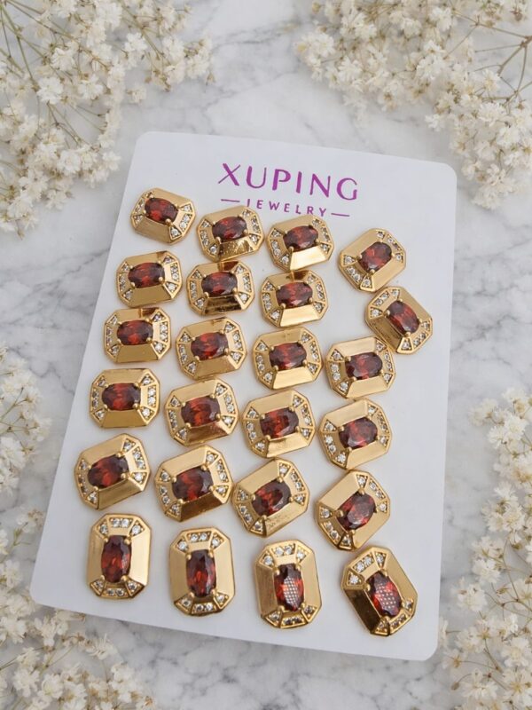 arete rojo xuping jewerly rose
