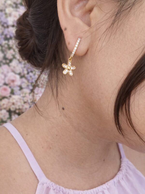 arete flores xuping jewerly rose