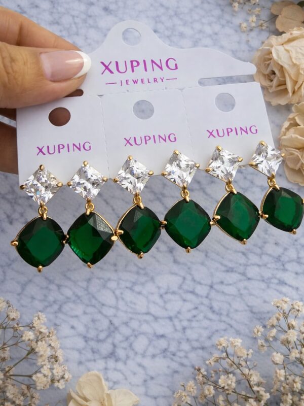 arete verde xuping jewerly rose