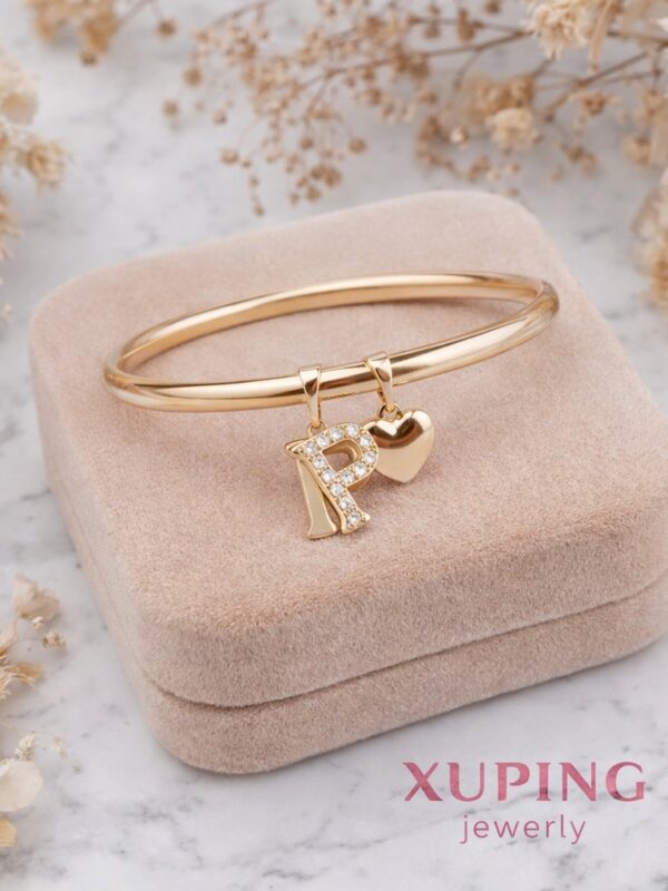 puñera+ iniciales+ corazon xuping jewerly rose pulsera