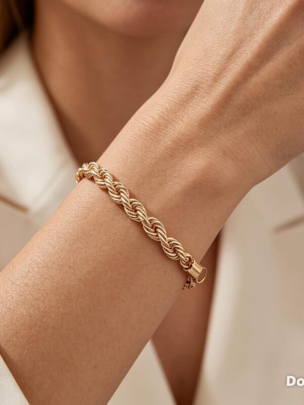 pulsera chunky cuerda xuping jewerly rose