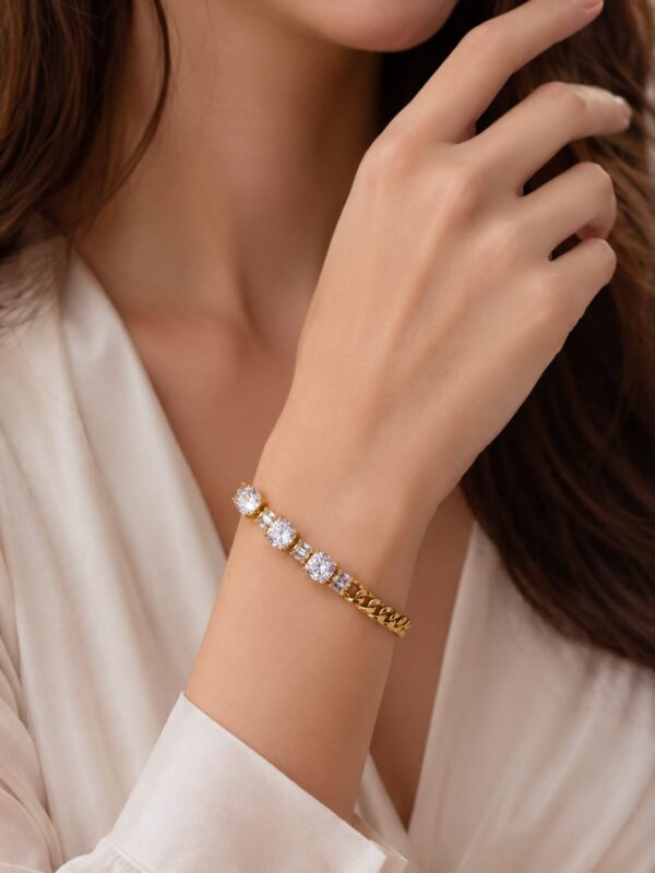 pulsera punto de luz cuadrado xuping jewerly rose
