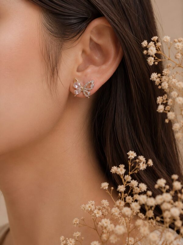 arete mariposa xuping jewerly rose