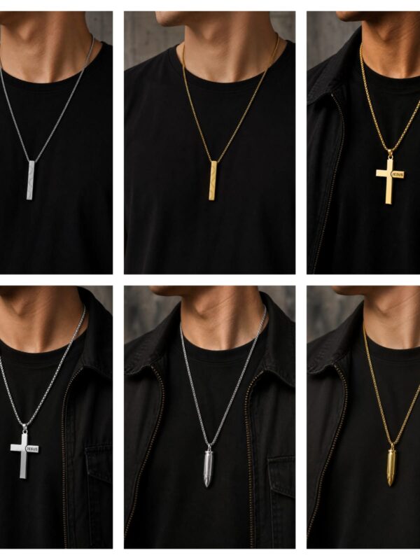 8a8f38c1-c81f-4833-aeed-cc8855fbd388 collar caballeros acero dorado y plateado