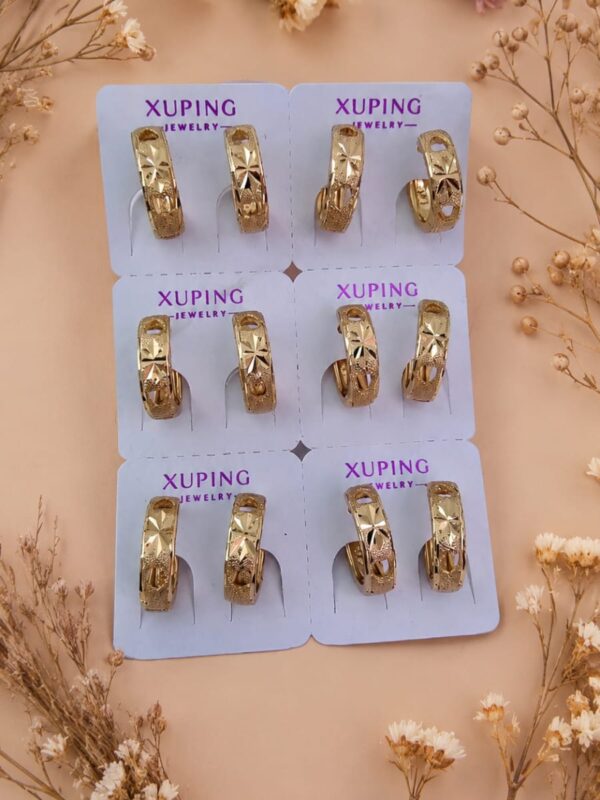 arete con diseño corazon xuping jewerly rose