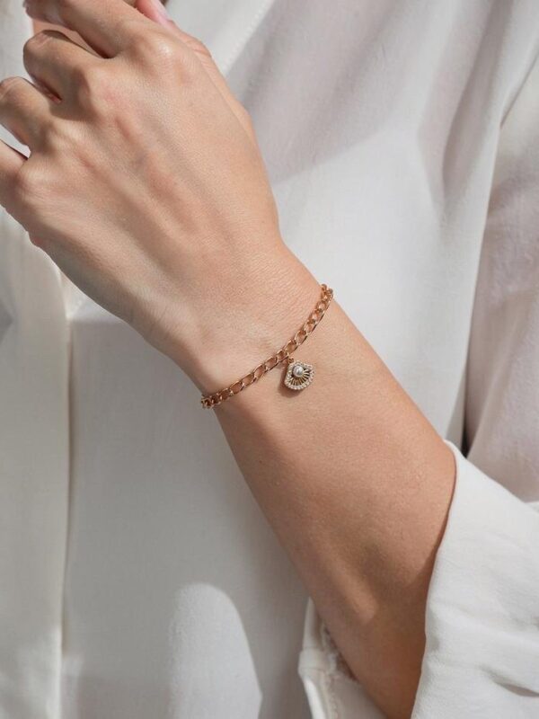 Pulsera corvina y dije almeja zircon/perla rose xuping jewelry