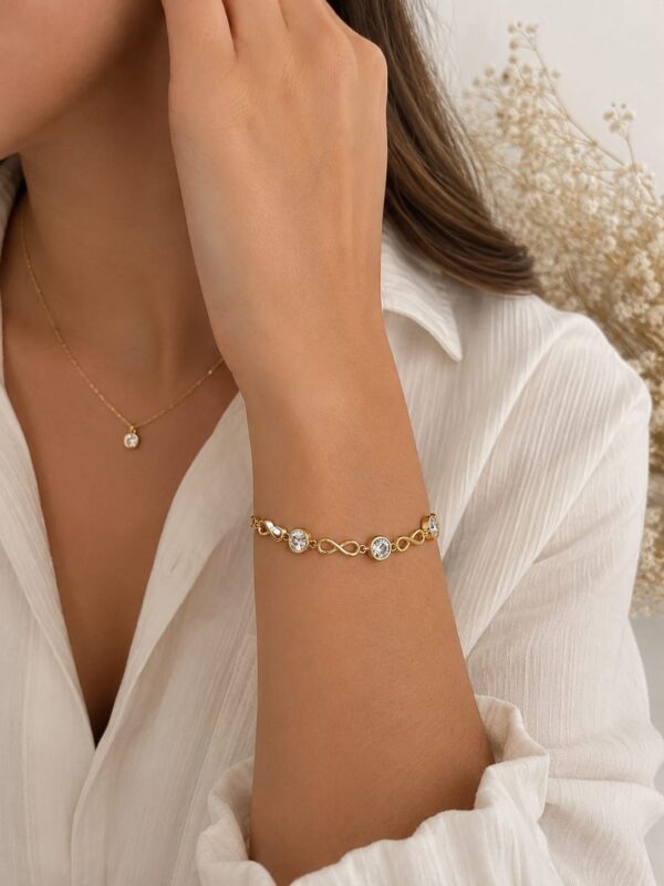 pulsera infinito puntos de luz xuping jewerly rose