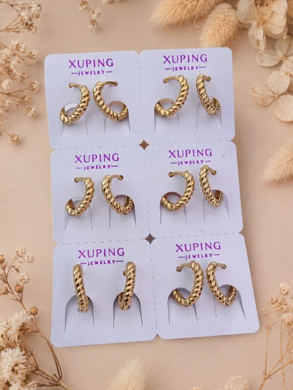arete cuerda xuping jewerly rose