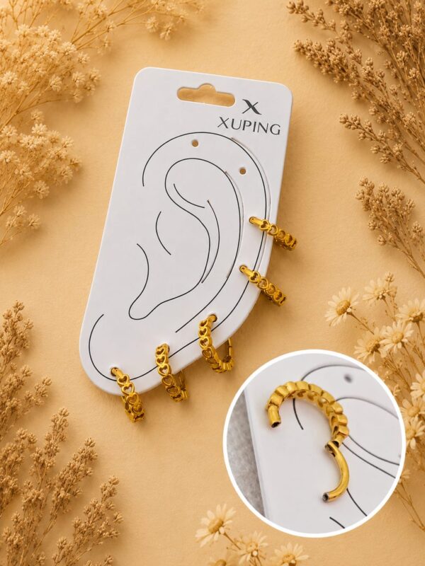 cedfe0d6-e9d5-4a8b-b6f9-e0777a8f01d3 piercings de Helix xuping jewerly rose acero quirurgico dorado , arete