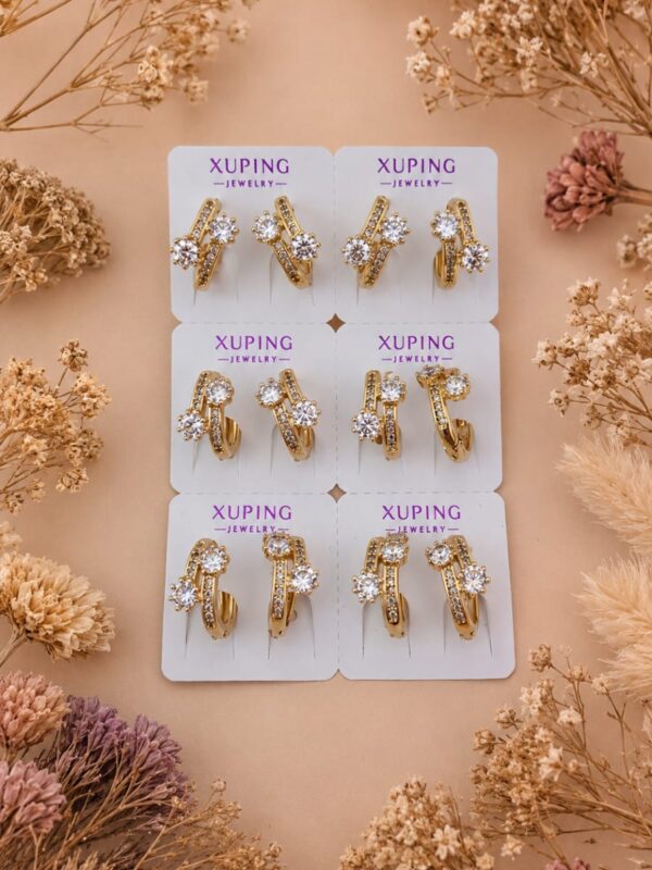 arete puntos de lux xuping jewerly rose