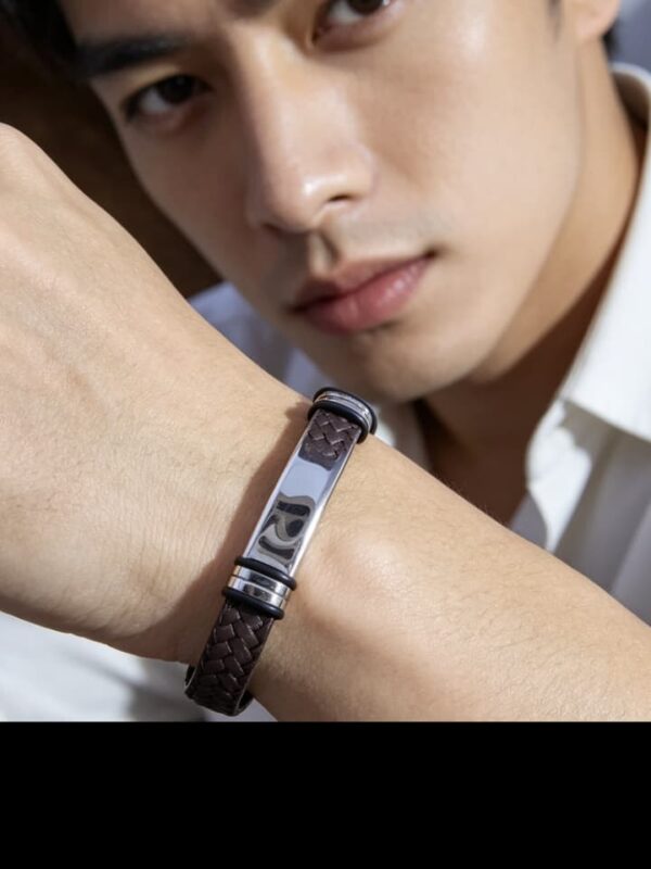 pulsera colores acero plateado