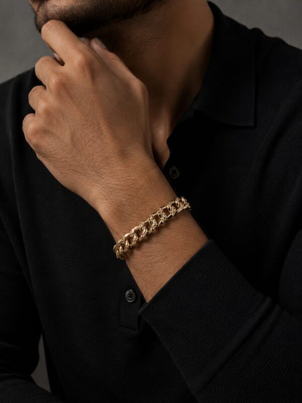 pulsera 20cm eslabones labrados xuping jewerly rose