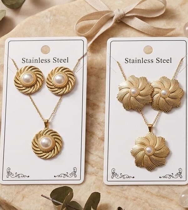 WhatsApp Image 2026-06-23 at 12.37.33 PM set chunky acero dorado perlas , juegos