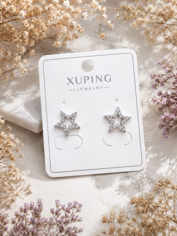 4f3254d4-8ceb-4a74-b6b3-3dcc43a9744e arete estrella microcircones xuping jewerly plateado