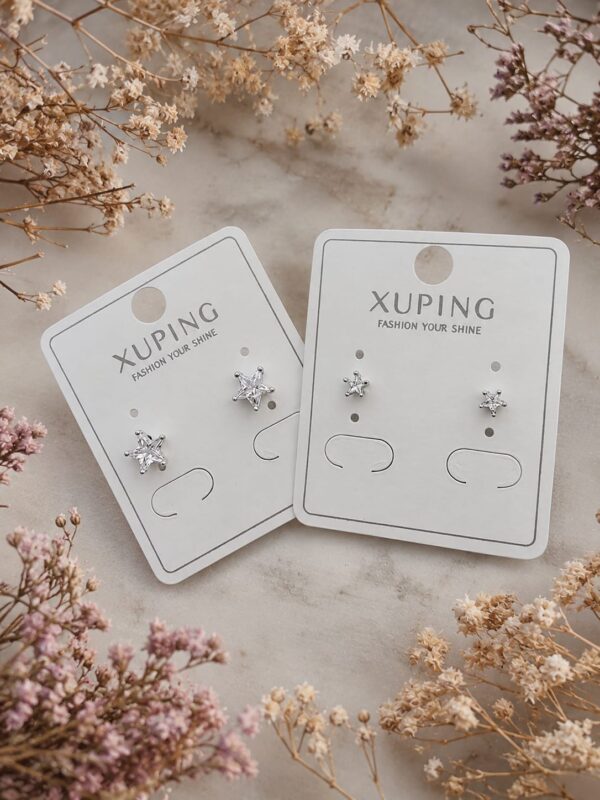 efce908e-c3a7-4fde-b4bb-0bddcea4fa24 Arete 4,6mm estrella circon xuping jewerly plateado