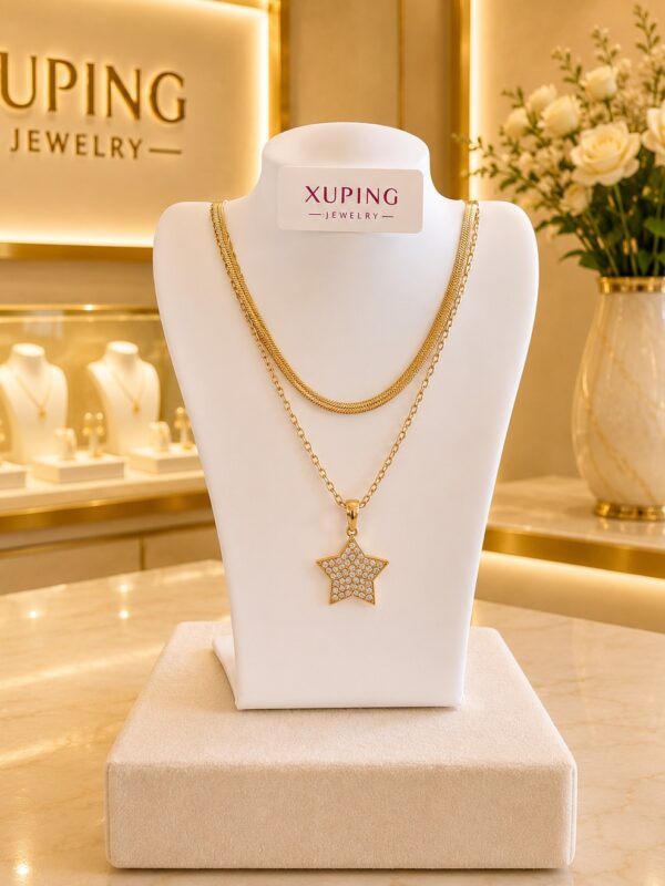 collar estrella doble caida xuping jewerly rose