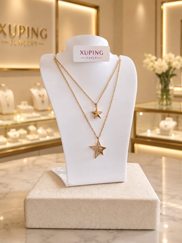 collar estrellas doble caida xuping jewerly rose