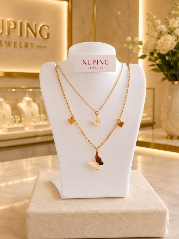 collar mariposas doble caida xuping jewerly rose