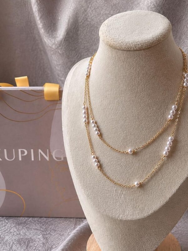 WhatsApp Image 2026-08-05 at 6.38.00 PM Collar doble perla 45 cm + extensión Xuping Jewerly rose - RX