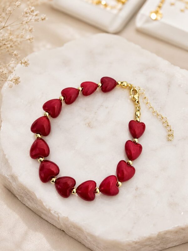 WhatsApp Image 2026-08-06 at 7.07.30 PM pulsera corazon rojo , rodio dorado + extension